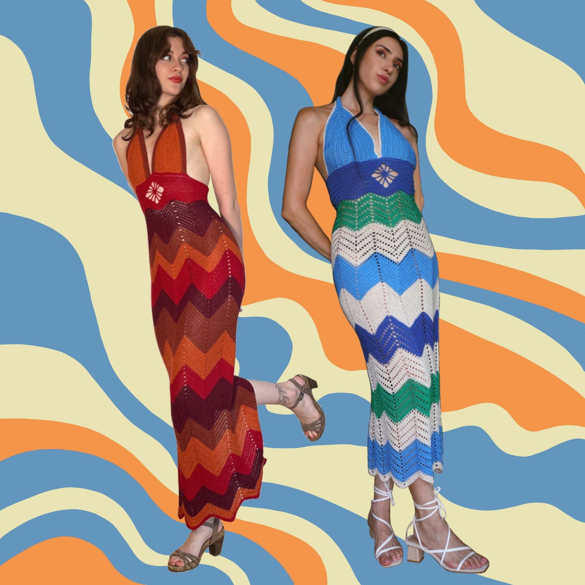 The 70s dress // Crochet pattern The Polisher Project The 70s dress // Crochet pattern The Polisher Project