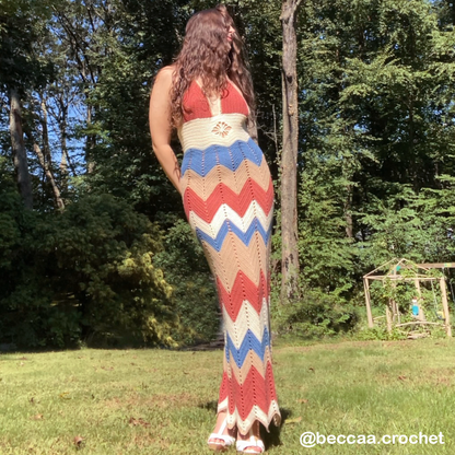 Crochet 70s dress best sale