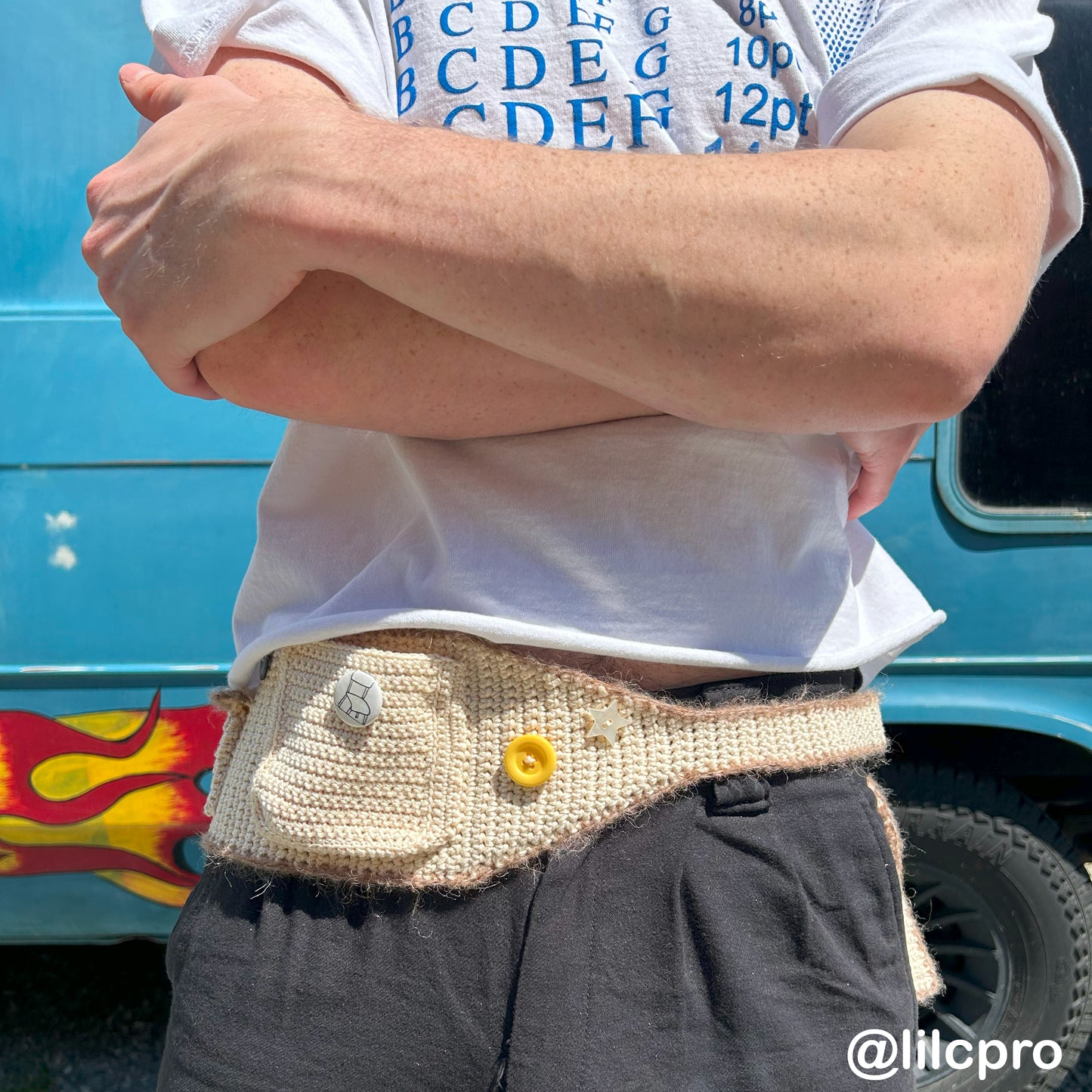 Loaded waistbelt-bag // crochet pattern