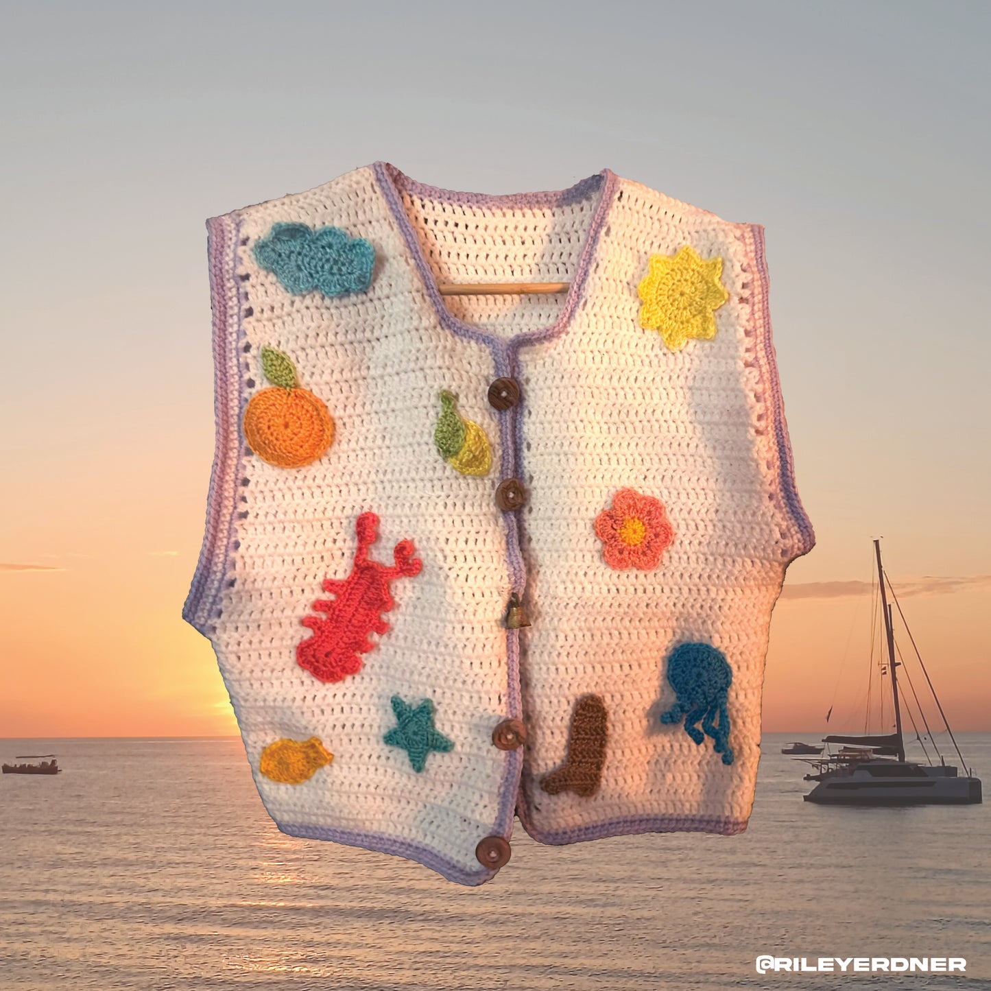 Sticker Vest // Crochet pattern